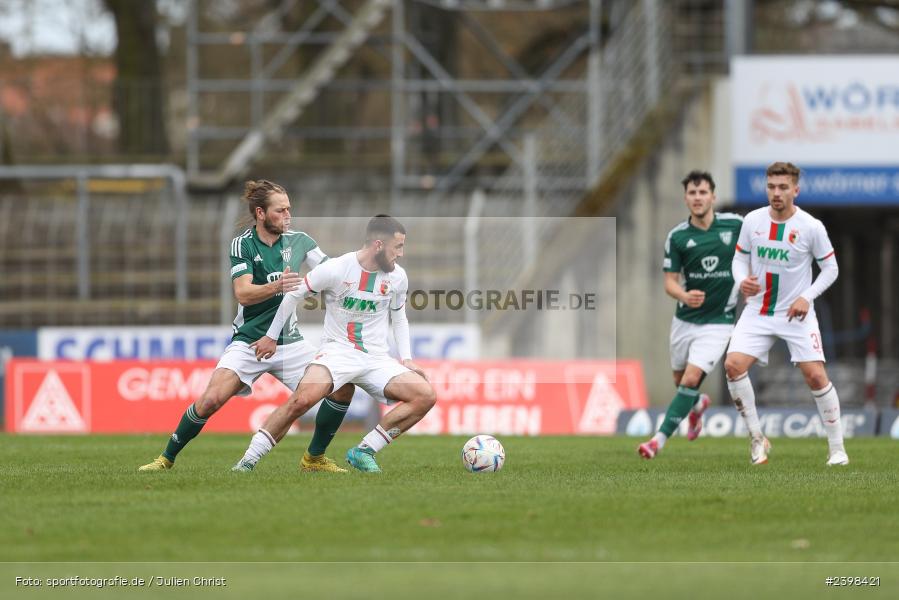 sport, action, Willy-Sachs-Stadion, Schweinfurt, Regionalliga Bayern, März 2024, Fussball, FCS, FCA, FC Augsburg II, BFV, 25. Spieltag, 16.03.2024, 1. FC Schweinfurt 1905 - Bild-ID: 2398421