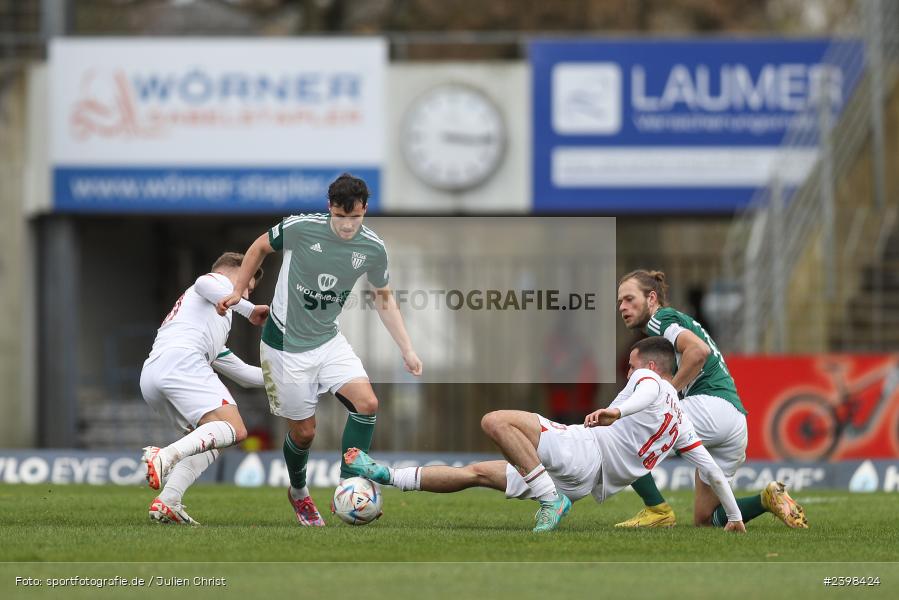 sport, action, Willy-Sachs-Stadion, Schweinfurt, Regionalliga Bayern, März 2024, Fussball, FCS, FCA, FC Augsburg II, BFV, 25. Spieltag, 16.03.2024, 1. FC Schweinfurt 1905 - Bild-ID: 2398424