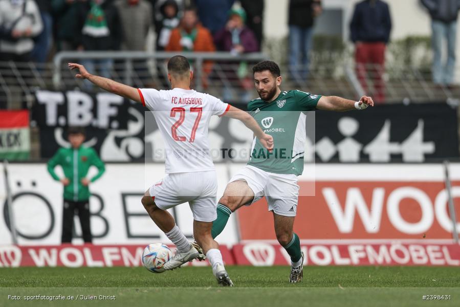 sport, action, Willy-Sachs-Stadion, Schweinfurt, Regionalliga Bayern, März 2024, Fussball, FCS, FCA, FC Augsburg II, BFV, 25. Spieltag, 16.03.2024, 1. FC Schweinfurt 1905 - Bild-ID: 2398431