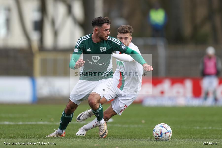 sport, action, Willy-Sachs-Stadion, Schweinfurt, Regionalliga Bayern, März 2024, Fussball, FCS, FCA, FC Augsburg II, BFV, 25. Spieltag, 16.03.2024, 1. FC Schweinfurt 1905 - Bild-ID: 2398446