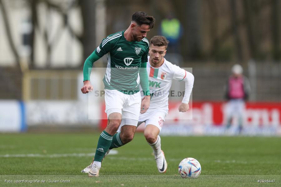 sport, action, Willy-Sachs-Stadion, Schweinfurt, Regionalliga Bayern, März 2024, Fussball, FCS, FCA, FC Augsburg II, BFV, 25. Spieltag, 16.03.2024, 1. FC Schweinfurt 1905 - Bild-ID: 2398447