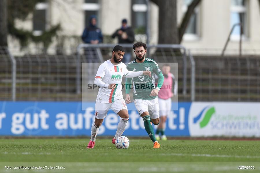 sport, action, Willy-Sachs-Stadion, Schweinfurt, Regionalliga Bayern, März 2024, Fussball, FCS, FCA, FC Augsburg II, BFV, 25. Spieltag, 16.03.2024, 1. FC Schweinfurt 1905 - Bild-ID: 2398450