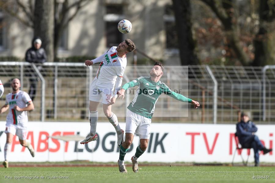 sport, action, Willy-Sachs-Stadion, Schweinfurt, Regionalliga Bayern, März 2024, Fussball, FCS, FCA, FC Augsburg II, BFV, 25. Spieltag, 16.03.2024, 1. FC Schweinfurt 1905 - Bild-ID: 2398451