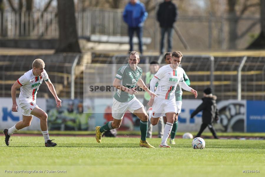 sport, action, Willy-Sachs-Stadion, Schweinfurt, Regionalliga Bayern, März 2024, Fussball, FCS, FCA, FC Augsburg II, BFV, 25. Spieltag, 16.03.2024, 1. FC Schweinfurt 1905 - Bild-ID: 2398454