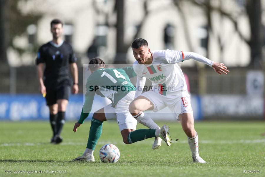 sport, action, Willy-Sachs-Stadion, Schweinfurt, Regionalliga Bayern, März 2024, Fussball, FCS, FCA, FC Augsburg II, BFV, 25. Spieltag, 16.03.2024, 1. FC Schweinfurt 1905 - Bild-ID: 2398474