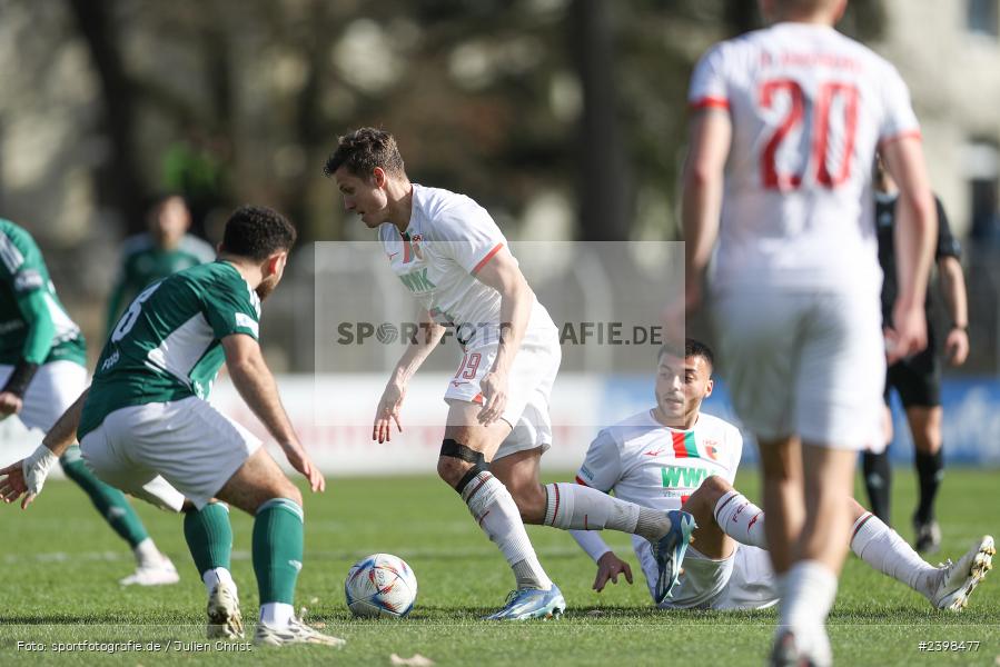 sport, action, Willy-Sachs-Stadion, Schweinfurt, Regionalliga Bayern, März 2024, Fussball, FCS, FCA, FC Augsburg II, BFV, 25. Spieltag, 16.03.2024, 1. FC Schweinfurt 1905 - Bild-ID: 2398477