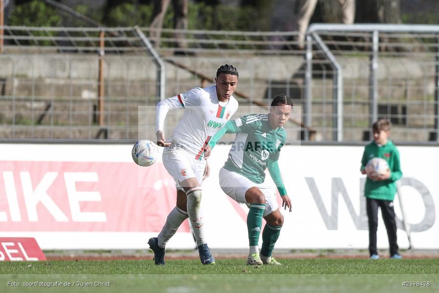 sport, action, Willy-Sachs-Stadion, Schweinfurt, Regionalliga Bayern, März 2024, Fussball, FCS, FCA, FC Augsburg II, BFV, 25. Spieltag, 16.03.2024, 1. FC Schweinfurt 1905 - Bild-ID: 2398478