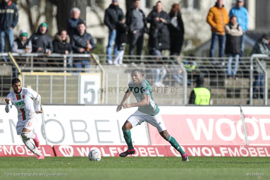 sport, action, Willy-Sachs-Stadion, Schweinfurt, Regionalliga Bayern, März 2024, Fussball, FCS, FCA, FC Augsburg II, BFV, 25. Spieltag, 16.03.2024, 1. FC Schweinfurt 1905 - Bild-ID: 2398480