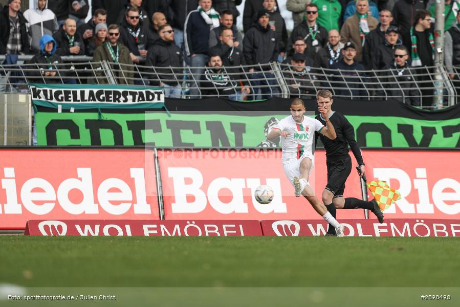 sport, action, Willy-Sachs-Stadion, Schweinfurt, Regionalliga Bayern, März 2024, Fussball, FCS, FCA, FC Augsburg II, BFV, 25. Spieltag, 16.03.2024, 1. FC Schweinfurt 1905 - Bild-ID: 2398490