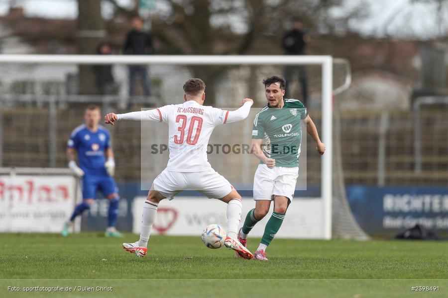 sport, action, Willy-Sachs-Stadion, Schweinfurt, Regionalliga Bayern, März 2024, Fussball, FCS, FCA, FC Augsburg II, BFV, 25. Spieltag, 16.03.2024, 1. FC Schweinfurt 1905 - Bild-ID: 2398491