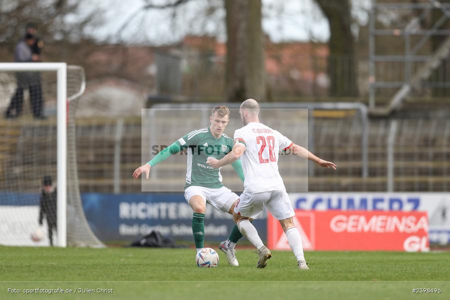 sport, action, Willy-Sachs-Stadion, Schweinfurt, Regionalliga Bayern, März 2024, Fussball, FCS, FCA, FC Augsburg II, BFV, 25. Spieltag, 16.03.2024, 1. FC Schweinfurt 1905 - Bild-ID: 2398496
