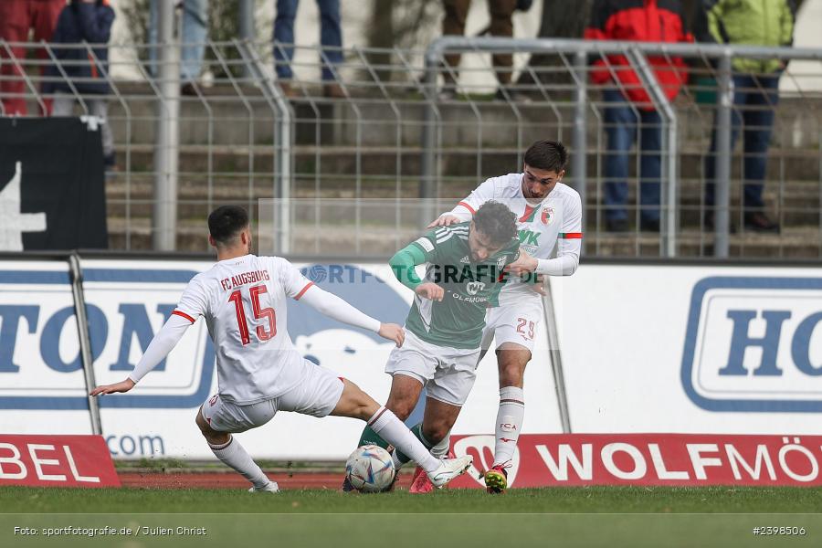 sport, action, Willy-Sachs-Stadion, Schweinfurt, Regionalliga Bayern, März 2024, Fussball, FCS, FCA, FC Augsburg II, BFV, 25. Spieltag, 16.03.2024, 1. FC Schweinfurt 1905 - Bild-ID: 2398506
