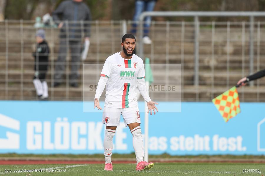 sport, action, Willy-Sachs-Stadion, Schweinfurt, Regionalliga Bayern, März 2024, Fussball, FCS, FCA, FC Augsburg II, BFV, 25. Spieltag, 16.03.2024, 1. FC Schweinfurt 1905 - Bild-ID: 2398508