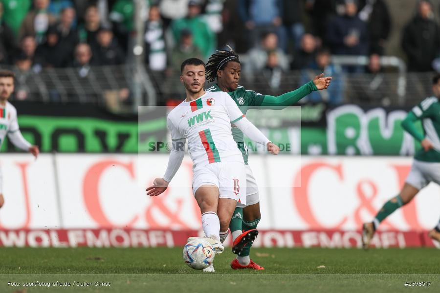 sport, action, Willy-Sachs-Stadion, Schweinfurt, Regionalliga Bayern, März 2024, Fussball, FCS, FCA, FC Augsburg II, BFV, 25. Spieltag, 16.03.2024, 1. FC Schweinfurt 1905 - Bild-ID: 2398517