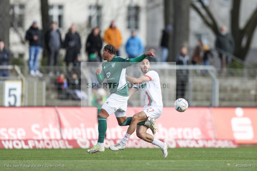 sport, action, Willy-Sachs-Stadion, Schweinfurt, Regionalliga Bayern, März 2024, Fussball, FCS, FCA, FC Augsburg II, BFV, 25. Spieltag, 16.03.2024, 1. FC Schweinfurt 1905 - Bild-ID: 2398519