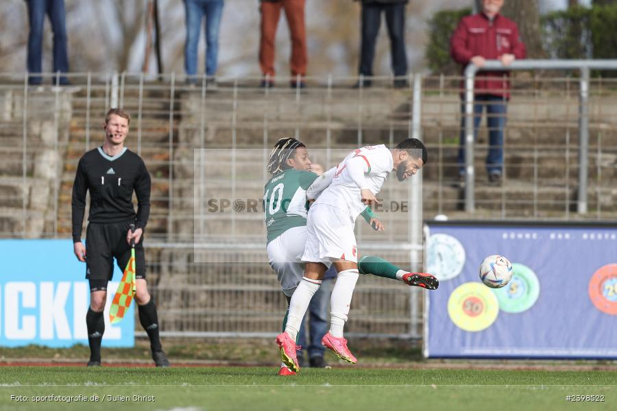 sport, action, Willy-Sachs-Stadion, Schweinfurt, Regionalliga Bayern, März 2024, Fussball, FCS, FCA, FC Augsburg II, BFV, 25. Spieltag, 16.03.2024, 1. FC Schweinfurt 1905 - Bild-ID: 2398522