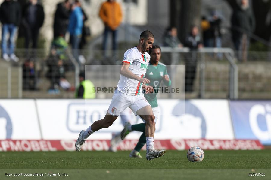sport, action, Willy-Sachs-Stadion, Schweinfurt, Regionalliga Bayern, März 2024, Fussball, FCS, FCA, FC Augsburg II, BFV, 25. Spieltag, 16.03.2024, 1. FC Schweinfurt 1905 - Bild-ID: 2398533