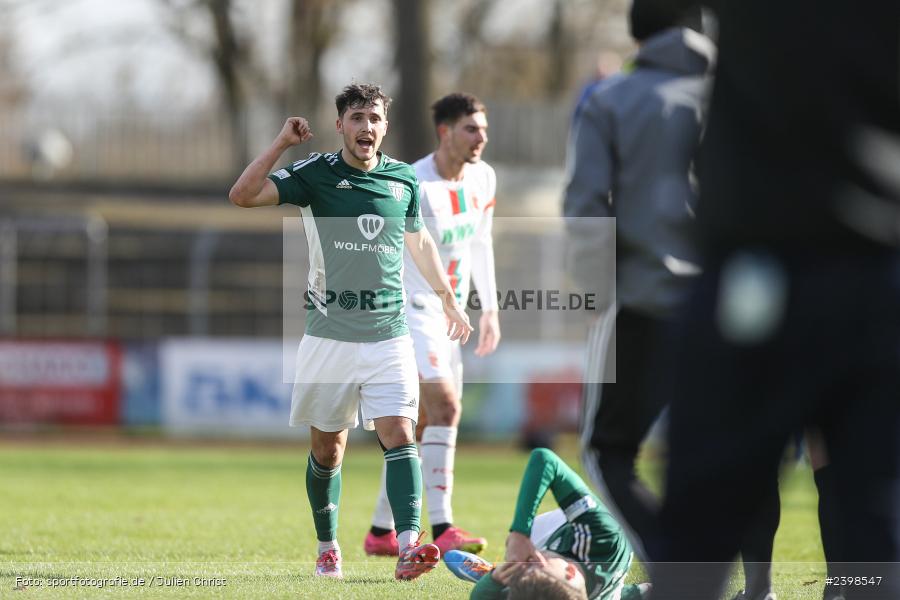 sport, action, Willy-Sachs-Stadion, Schweinfurt, Regionalliga Bayern, März 2024, Fussball, FCS, FCA, FC Augsburg II, BFV, 25. Spieltag, 16.03.2024, 1. FC Schweinfurt 1905 - Bild-ID: 2398547