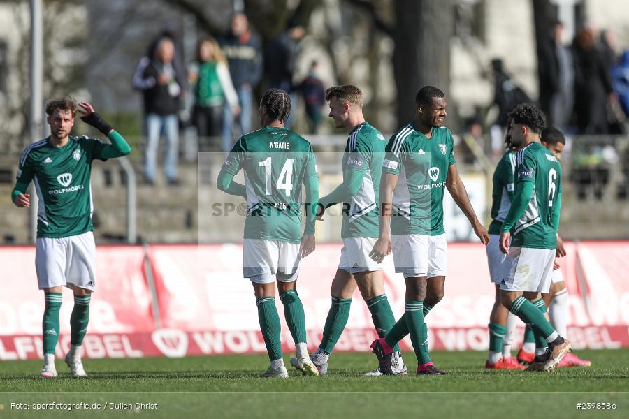 sport, action, Willy-Sachs-Stadion, Schweinfurt, Regionalliga Bayern, März 2024, Fussball, FCS, FCA, FC Augsburg II, BFV, 25. Spieltag, 16.03.2024, 1. FC Schweinfurt 1905 - Bild-ID: 2398586