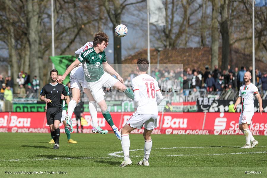 sport, action, Willy-Sachs-Stadion, Schweinfurt, Regionalliga Bayern, März 2024, Fussball, FCS, FCA, FC Augsburg II, BFV, 25. Spieltag, 16.03.2024, 1. FC Schweinfurt 1905 - Bild-ID: 2398609