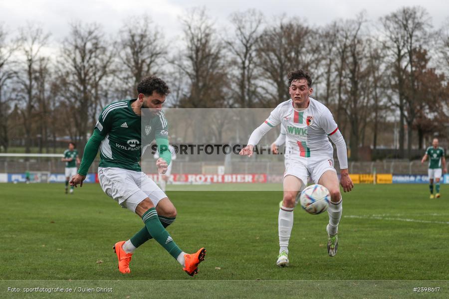 sport, action, Willy-Sachs-Stadion, Schweinfurt, Regionalliga Bayern, März 2024, Fussball, FCS, FCA, FC Augsburg II, BFV, 25. Spieltag, 16.03.2024, 1. FC Schweinfurt 1905 - Bild-ID: 2398617
