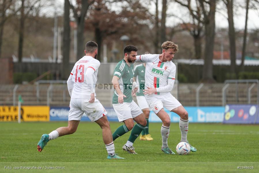 sport, action, Willy-Sachs-Stadion, Schweinfurt, Regionalliga Bayern, März 2024, Fussball, FCS, FCA, FC Augsburg II, BFV, 25. Spieltag, 16.03.2024, 1. FC Schweinfurt 1905 - Bild-ID: 2398628