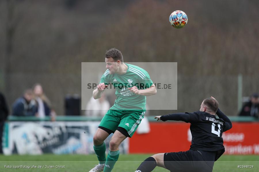 sport, action, Wombach, Sportgelände, SVS, SV-DJK Wombach, SV Sendelbach-Steinbach, März 2024, Kreisklasse Würzburg Gr. 3, Fussball, DJK, BFV, 17.03.2024, 17. Spieltag - Bild-ID: 2398729