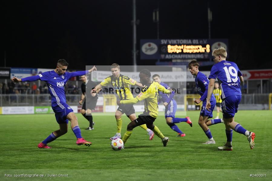 Stadion am Schönbusch, Aschaffenburg, 25.03.2024, sport, action, BFV, Fussball, März 2024, 26. Spieltag, Regionalliga Bayern, BAY, SVA, SpVgg Bayreuth, SV Viktoria Aschaffenburg - Bild-ID: 2400071