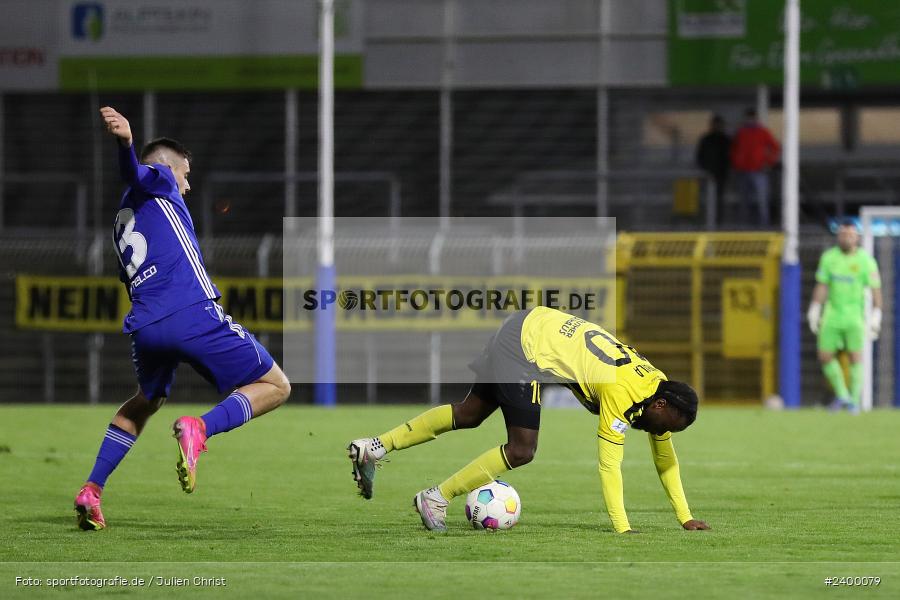 Stadion am Schönbusch, Aschaffenburg, 25.03.2024, sport, action, BFV, Fussball, März 2024, 26. Spieltag, Regionalliga Bayern, BAY, SVA, SpVgg Bayreuth, SV Viktoria Aschaffenburg - Bild-ID: 2400079 Stadion am Schönbusch, Aschaffenburg, 25.03.2024, sport, action, BFV, Fussball, März 2024, 26. Spieltag, Regionalliga Bayern, BAY, SVA, SpVgg Bayreuth, SV Viktoria Aschaffenburg - Bild-ID: 2400079