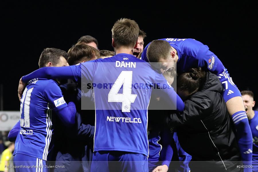 Team, Stadion am Schönbusch, Aschaffenburg, 25.03.2024, sport, action, BFV, Fussball, März 2024, 26. Spieltag, Regionalliga Bayern, BAY, SVA, SpVgg Bayreuth, SV Viktoria Aschaffenburg - Bild-ID: 2400100
