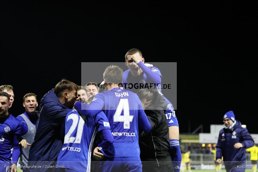 Team, Stadion am Schönbusch, Aschaffenburg, 25.03.2024, sport, action, BFV, Fussball, März 2024, 26. Spieltag, Regionalliga Bayern, BAY, SVA, SpVgg Bayreuth, SV Viktoria Aschaffenburg - Bild-ID: 2400102