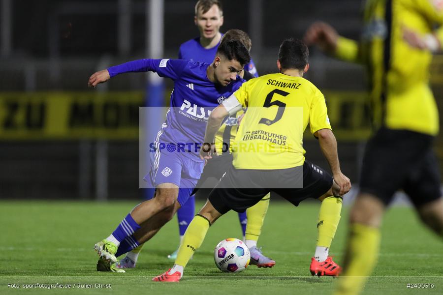 Stadion am Schönbusch, Aschaffenburg, 26.03.2024, sport, action, BFV, Fussball, März 2024, 26. Spieltag, Regionalliga Bayern, BAY, SVA, SpVgg Bayreuth, SV Viktoria Aschaffenburg - Bild-ID: 2400316