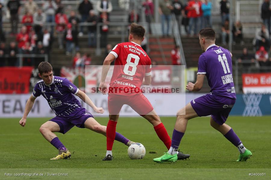 AKON Arena, Würzburg, 30.03.2024, sport, action, BFV, Fussball, März 2024, 27. Spieltag, Regionalliga Bayern, FCE, FWK, FC Eintracht Bamberg 2010, FC Würzburger Kickers - Bild-ID: 2400651