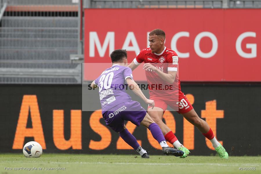 AKON Arena, Würzburg, 30.03.2024, sport, action, BFV, Fussball, März 2024, 27. Spieltag, Regionalliga Bayern, FCE, FWK, FC Eintracht Bamberg 2010, FC Würzburger Kickers - Bild-ID: 2400655