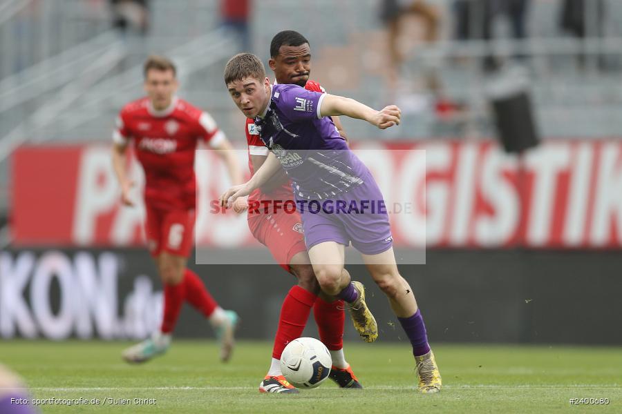 AKON Arena, Würzburg, 30.03.2024, sport, action, BFV, Fussball, März 2024, 27. Spieltag, Regionalliga Bayern, FCE, FWK, FC Eintracht Bamberg 2010, FC Würzburger Kickers - Bild-ID: 2400680