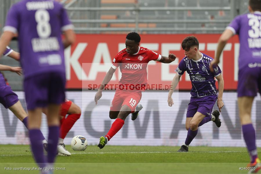 AKON Arena, Würzburg, 30.03.2024, sport, action, BFV, Fussball, März 2024, 27. Spieltag, Regionalliga Bayern, FCE, FWK, FC Eintracht Bamberg 2010, FC Würzburger Kickers - Bild-ID: 2400705