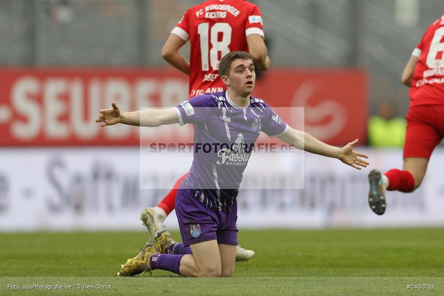 AKON Arena, Würzburg, 30.03.2024, sport, action, BFV, Fussball, März 2024, 27. Spieltag, Regionalliga Bayern, FCE, FWK, FC Eintracht Bamberg 2010, FC Würzburger Kickers - Bild-ID: 2400739