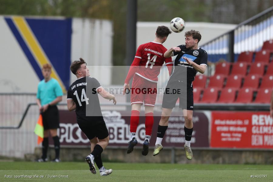 Schömig Digitaldruck Arena, Rimpar, 30.03.2024, sport, action, BFV, Fussball, März 2024, 27. Spieltag, Landesliga Nordwest, TUS, ASV, TuS Frammersbach, ASV Rimpar - Bild-ID: 2400797