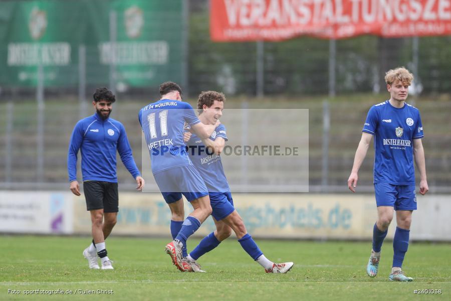 Sepp-Endres-Sportanlage, Würzburg, 30.03.2024, sport, action, BFV, Fussball, März 2024, 30. Spieltag, Bayernliga Nord, HAN, WFV, SpVgg Hankofen-Hailing, Würzburger FV 04 - Bild-ID: 2401038