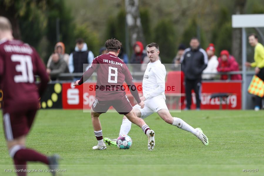 action, TuS Röllbach, TUS, TSV Karlburg, TSV, Sport, Landesliga Nordwest, Karlburg, Fussball, Fundamentum Sportpark, BFV, April 2024, 27. Spieltag, 01.04.2024 - Bild-ID: 2401257