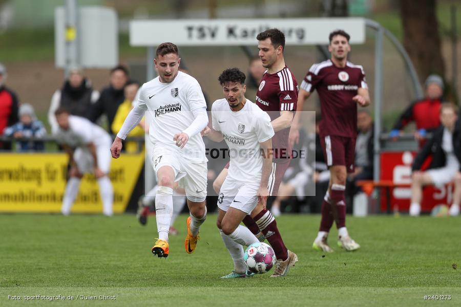 action, TuS Röllbach, TUS, TSV Karlburg, TSV, Sport, Landesliga Nordwest, Karlburg, Fussball, Fundamentum Sportpark, BFV, April 2024, 27. Spieltag, 01.04.2024 - Bild-ID: 2401273