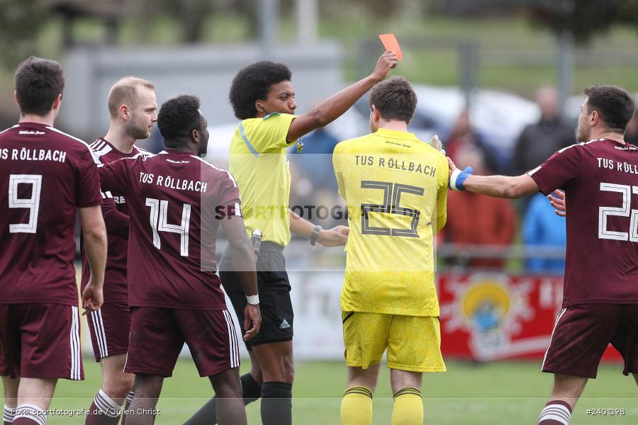 action, TuS Röllbach, TUS, TSV Karlburg, TSV, Sport, Landesliga Nordwest, Karlburg, Fussball, Fundamentum Sportpark, BFV, April 2024, 27. Spieltag, 01.04.2024 - Bild-ID: 2401298