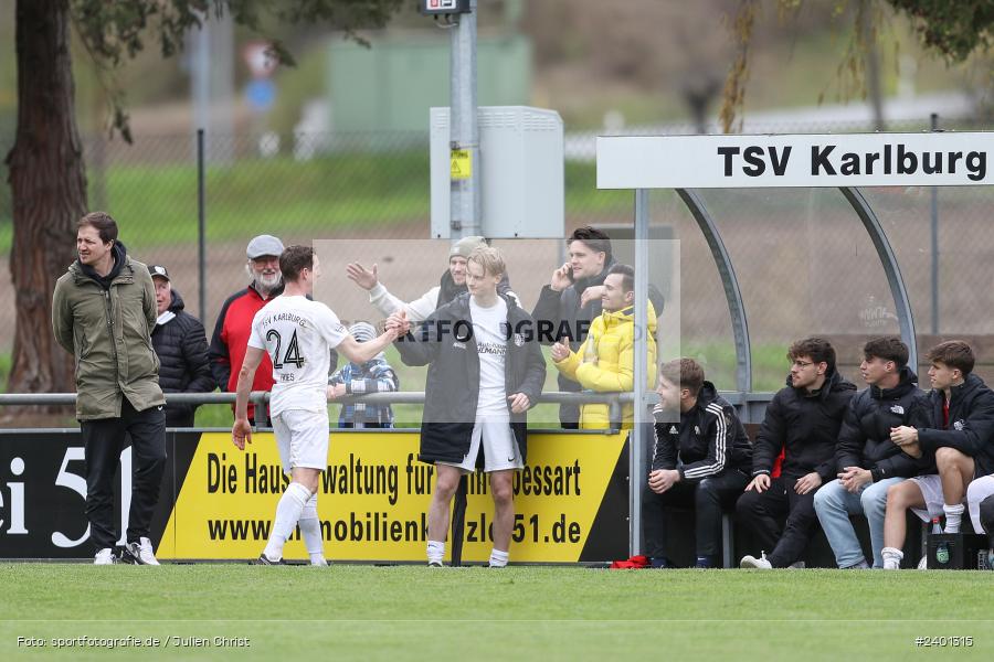 action, TuS Röllbach, TUS, TSV Karlburg, TSV, Sport, Landesliga Nordwest, Karlburg, Fussball, Fundamentum Sportpark, BFV, April 2024, 27. Spieltag, 01.04.2024 - Bild-ID: 2401315