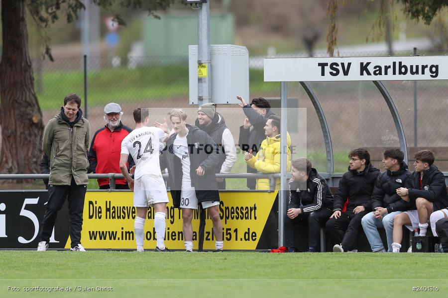 action, TuS Röllbach, TUS, TSV Karlburg, TSV, Sport, Landesliga Nordwest, Karlburg, Fussball, Fundamentum Sportpark, BFV, April 2024, 27. Spieltag, 01.04.2024 - Bild-ID: 2401316