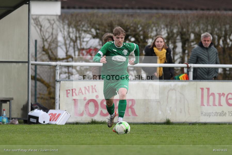 Sportgelände, Gössenheim, 01.04.2024, sport, action, BFV, Fussball, April 2024, Kreisliga Würzburg Gr. 2, FVK, FCG, FV Karlstadt, FC Gössenheim - Bild-ID: 2401423