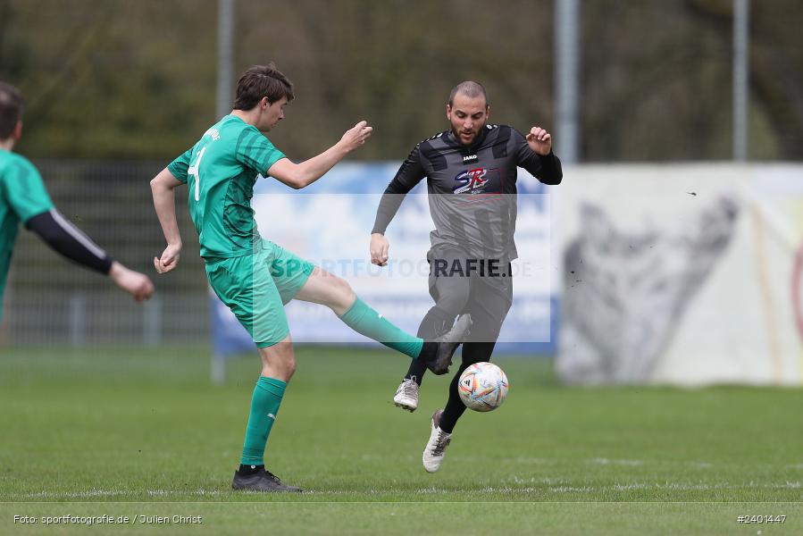 Sportgelände, Karlstadt, 01.04.2024, sport, action, BFV, Fussball, April 2024, A-Klasse Würzburg Gr. 4, (SG) DJK Oberndorf/SV Bischbrunn, FV Karlstadt II - Bild-ID: 2401447