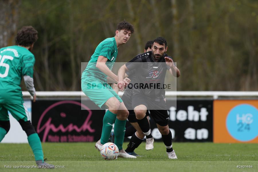 Sportgelände, Karlstadt, 01.04.2024, sport, action, BFV, Fussball, April 2024, A-Klasse Würzburg Gr. 4, (SG) DJK Oberndorf/SV Bischbrunn, FV Karlstadt II - Bild-ID: 2401484