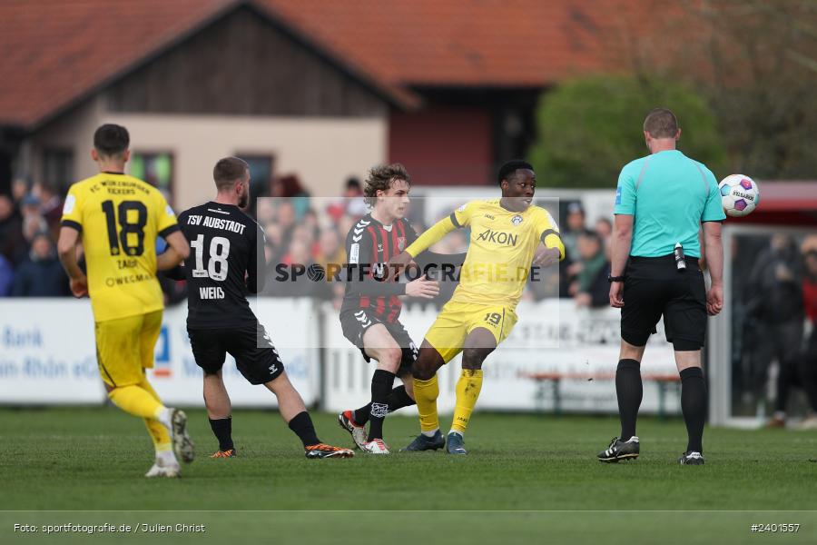 action, TSV Aubstadt, Sport, Regionalliga Bayern, Nachholspieltag, NGN Arena, Fussball, FWK, FC Würzburger Kickers, BFV, Aubstadt, April 2024, AUB, 02.04.2024 - Bild-ID: 2401557