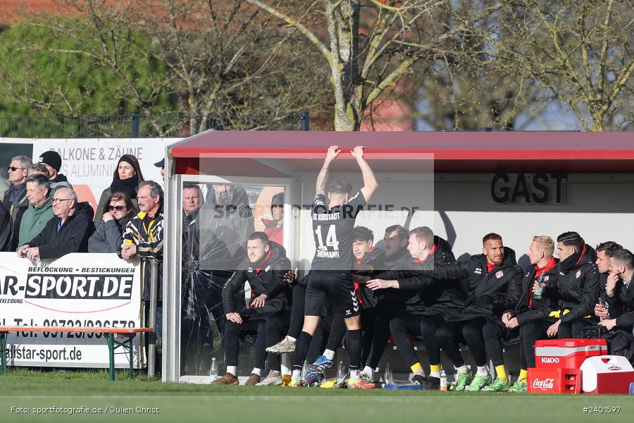 action, TSV Aubstadt, Sport, Regionalliga Bayern, Nachholspieltag, NGN Arena, Fussball, FWK, FC Würzburger Kickers, BFV, Aubstadt, April 2024, AUB, 02.04.2024 - Bild-ID: 2401597