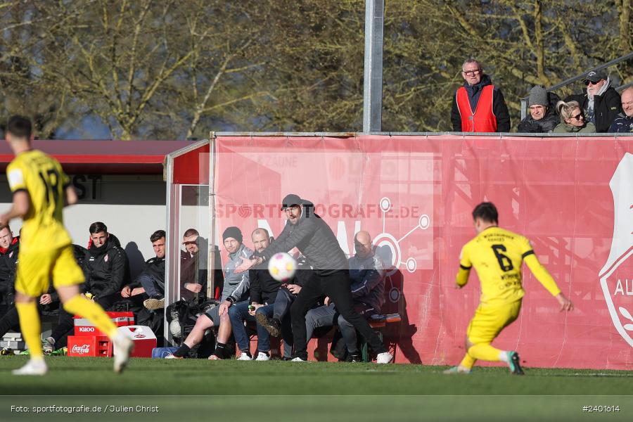 action, TSV Aubstadt, Sport, Regionalliga Bayern, Nachholspieltag, NGN Arena, Fussball, FWK, FC Würzburger Kickers, BFV, Aubstadt, April 2024, AUB, 02.04.2024 - Bild-ID: 2401614
